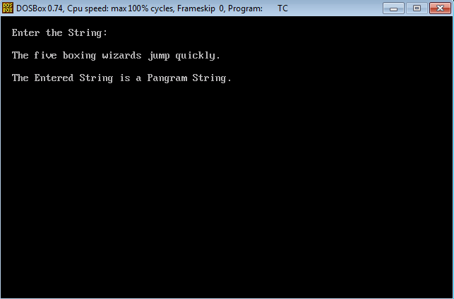 C Program to check given String is Pangram or not