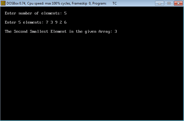 C Program to Find Second Smallest Element in an Array