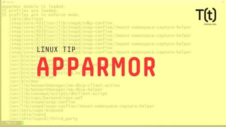 How to use apparmor: 2-Minute Linux Tips
