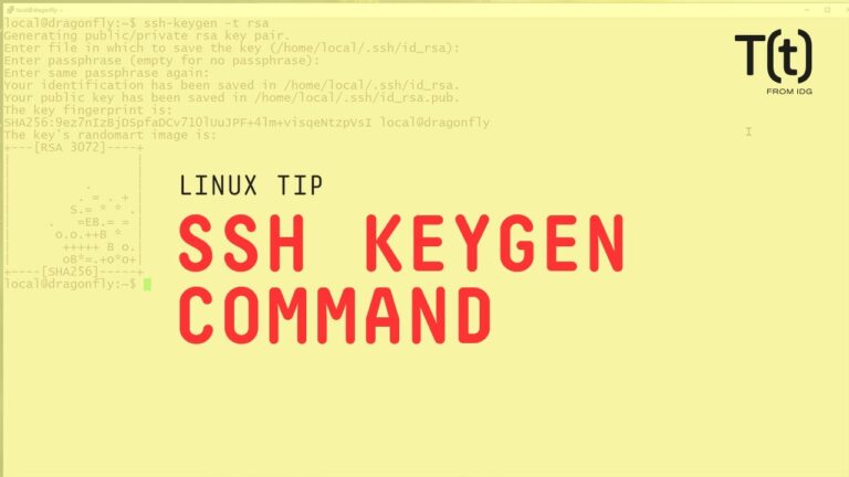 How to use the ssh keygen command: 2-Minute Linux Tips