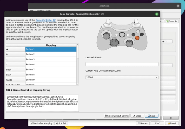 Map Your Gamepad Buttons With Keyboard, Mouse, or Macros/Scripts Using AntiMicroX in Linux