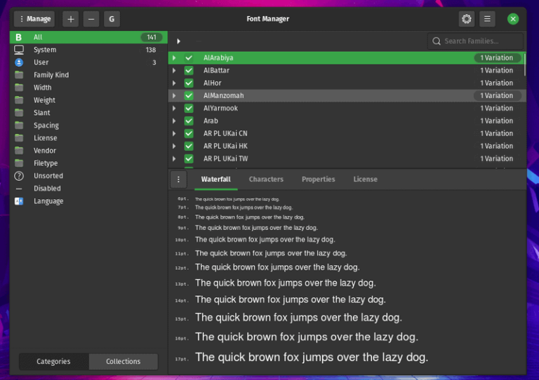 Font Manager: A Simple Open-Source App for GTK+ Desktop