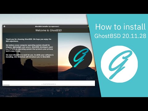 How to install GhostBSD 20.11.28