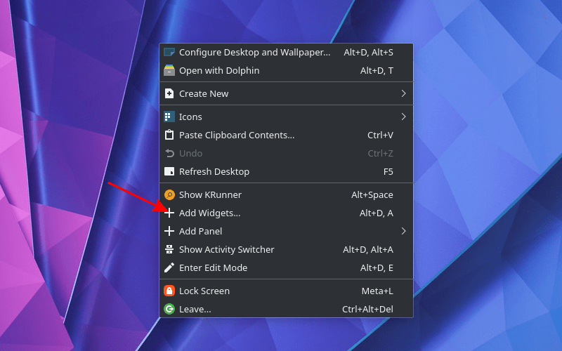 Kde Neon Add Widgets