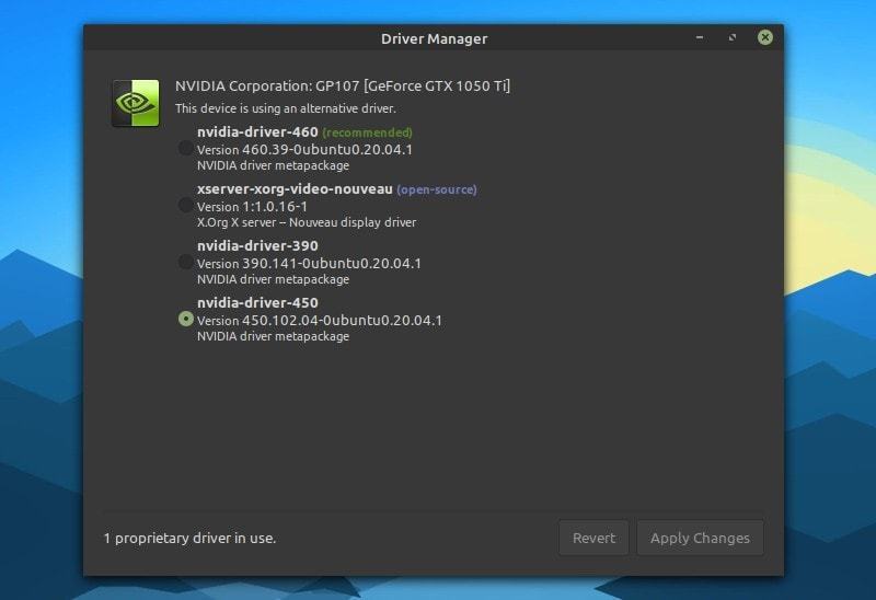 linux mint nvidia drivers