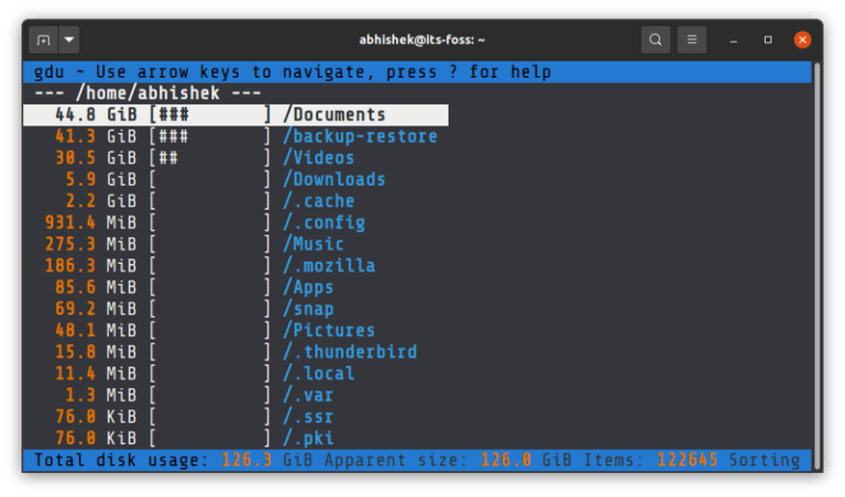Use gdu for a Faster Disk Usage Checking in Linux Terminal