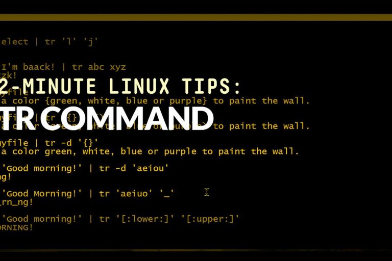 How to use the TR command