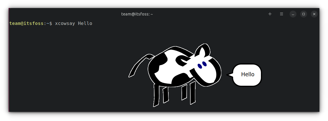 xcowsay command