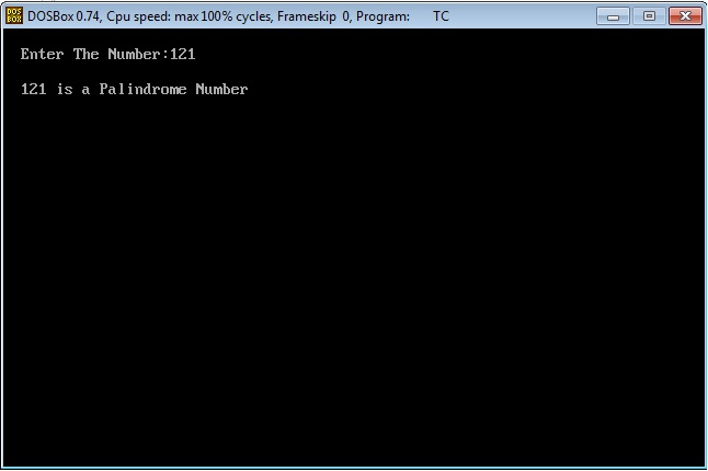 C++ program for Palindrome Number using do-while Loop