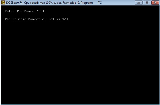 c++ program to reverse a number using while loop
