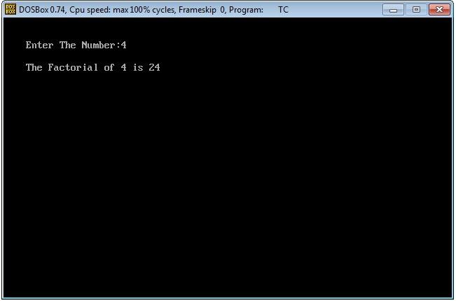 Factorial of a Number in C++ using For Loop