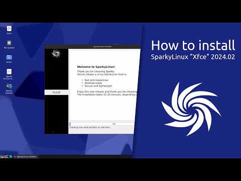 How to install SparkyLinux “Xfce” 2024.02