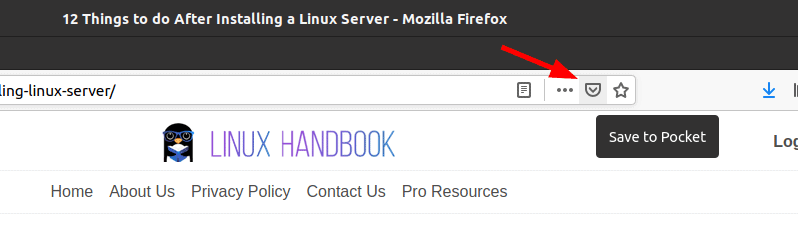Pocket Firefox Integration
