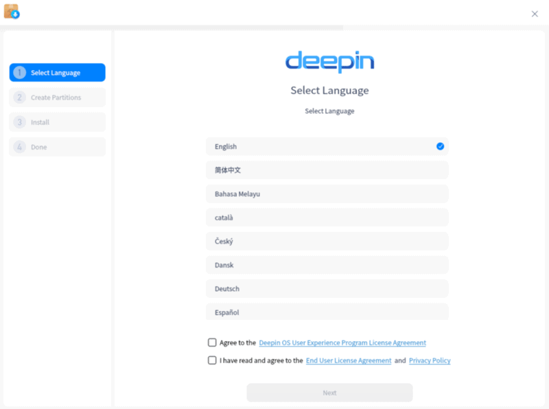 Deepin 20 Installer