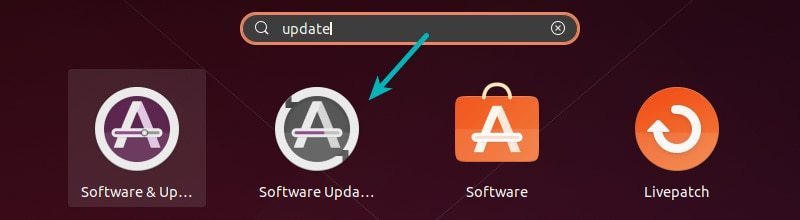 Software Updater in Ubuntu 20.04