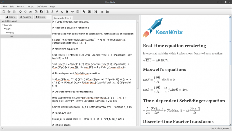 Keenwrite Equations