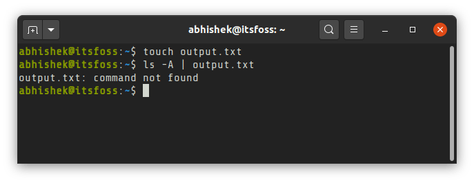 Pipe Output To File Linux