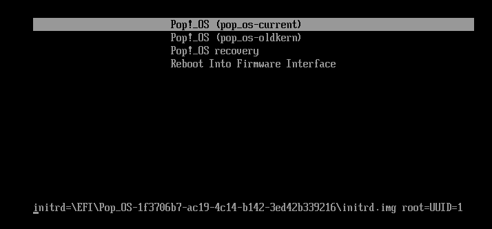 systemd-Boot in Pop OS 