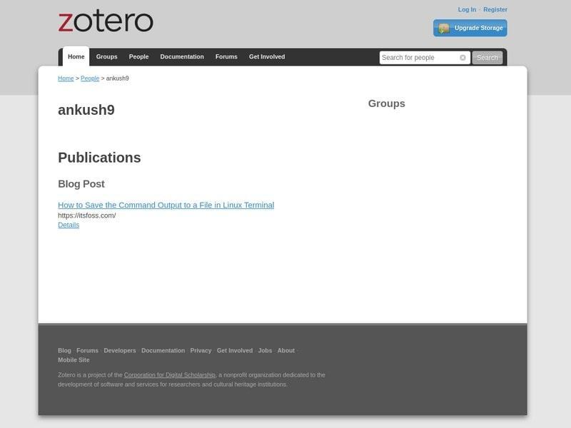 Zotero Online Publication
