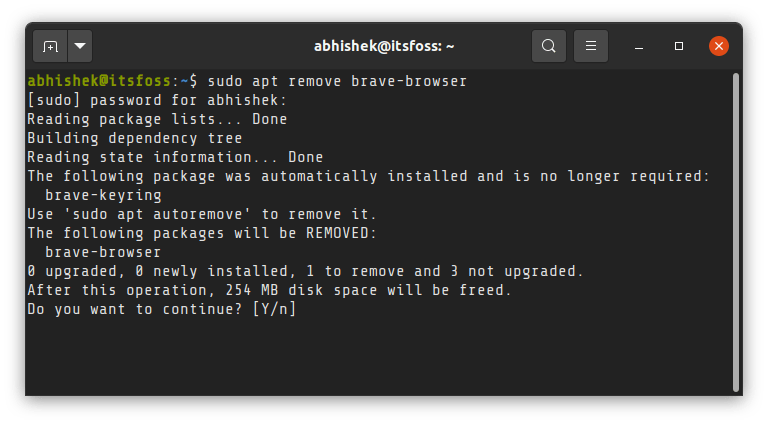 Apt Remove Program Ubuntu