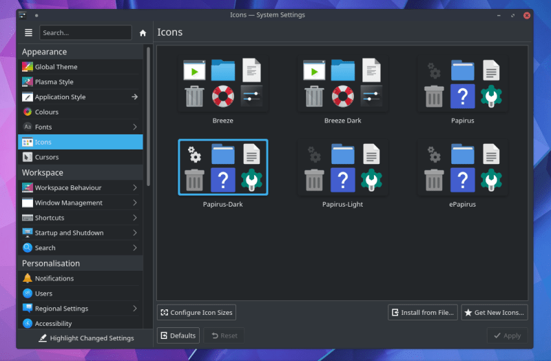 Kde Neon System Icons