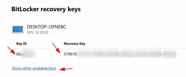 Bitlocker Recovery Keys Ms Account