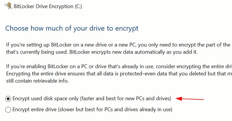 Encrypt Disk With Bitlocker