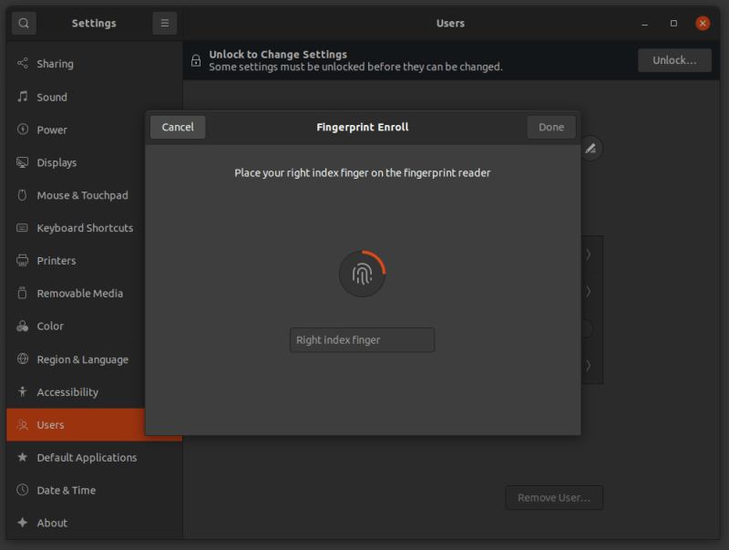 Adding Fingerprint Ubuntu Linux
