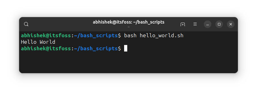 Run first shell script