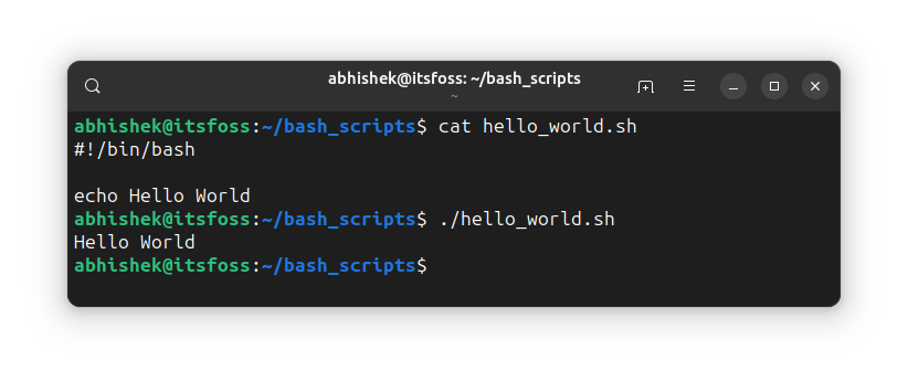 Run bash shell script