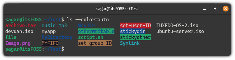 Use --color=auto flag with the ls command to get the colored output